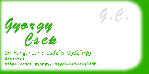 gyorgy csep business card